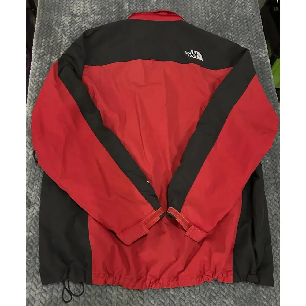 The North Face HyVent Rain Jacket Mens XL Red Hooded Full Zip Waterproof